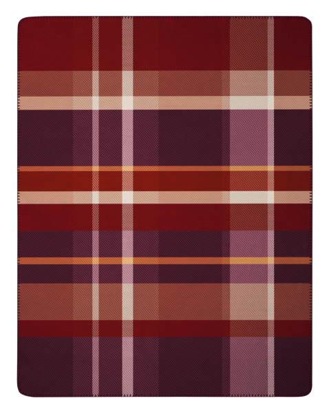 Biederlack Wohn- und Kuscheldecke 'Ruby Check' 150 x 200 cm Lila - Rot